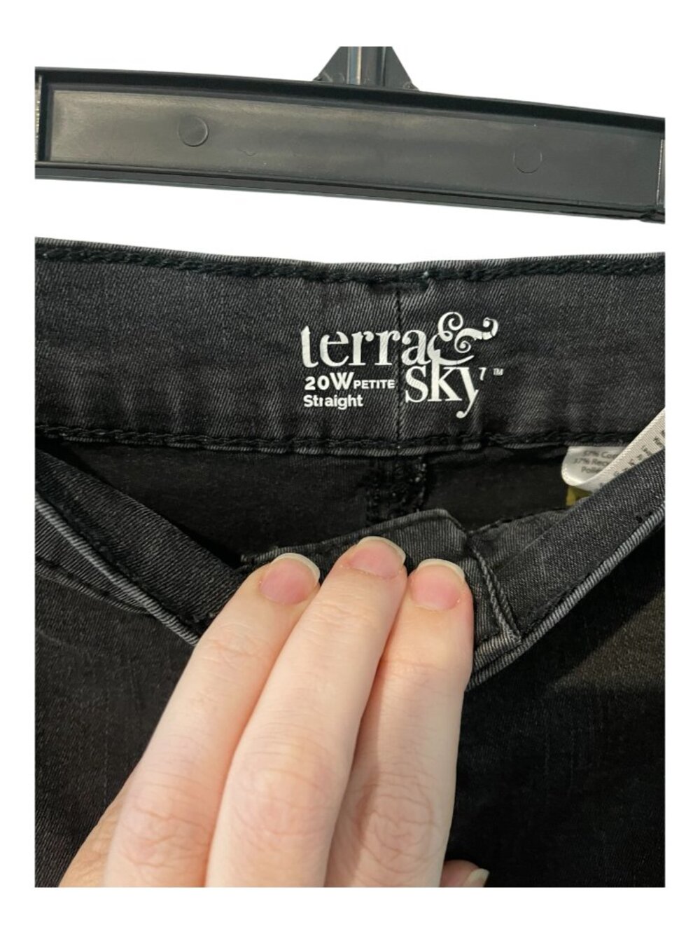Terra & Sky Black Jeans Petit Straight 20WP - Picture 7 of 7